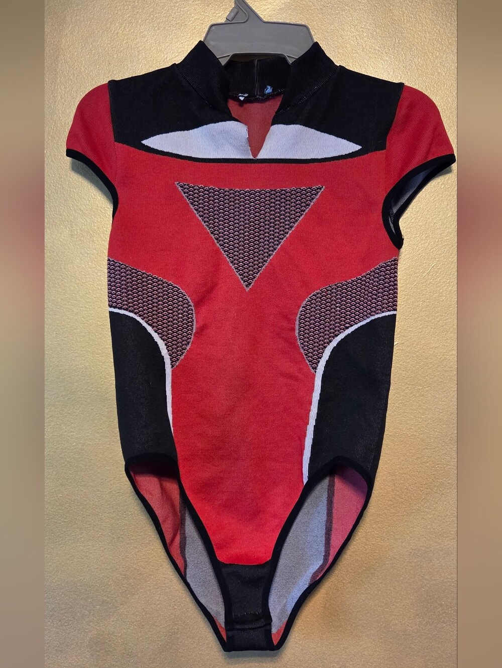 ZARA Red and Black One-Piece Bodysuit